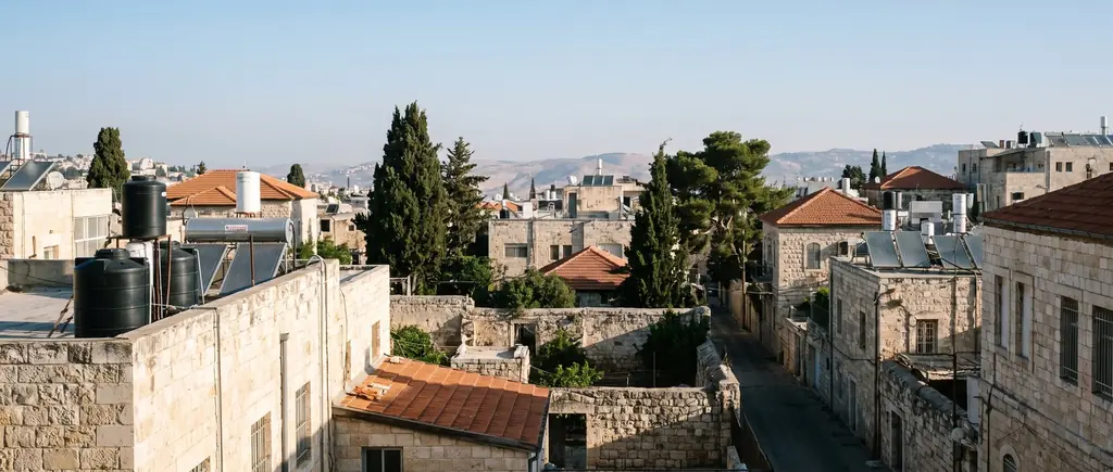 Jerusalem rooftops from an upper window